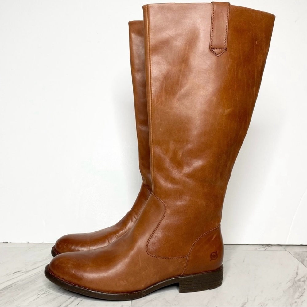 Born Shaunie Brown Leather Riding Boot 8M